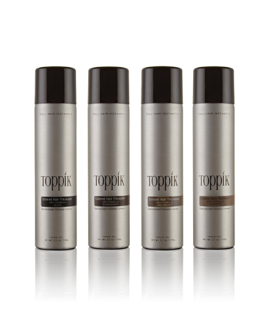 COLORED HAIR THICKENER SPRAY 150ML BLACK - TOPPIK